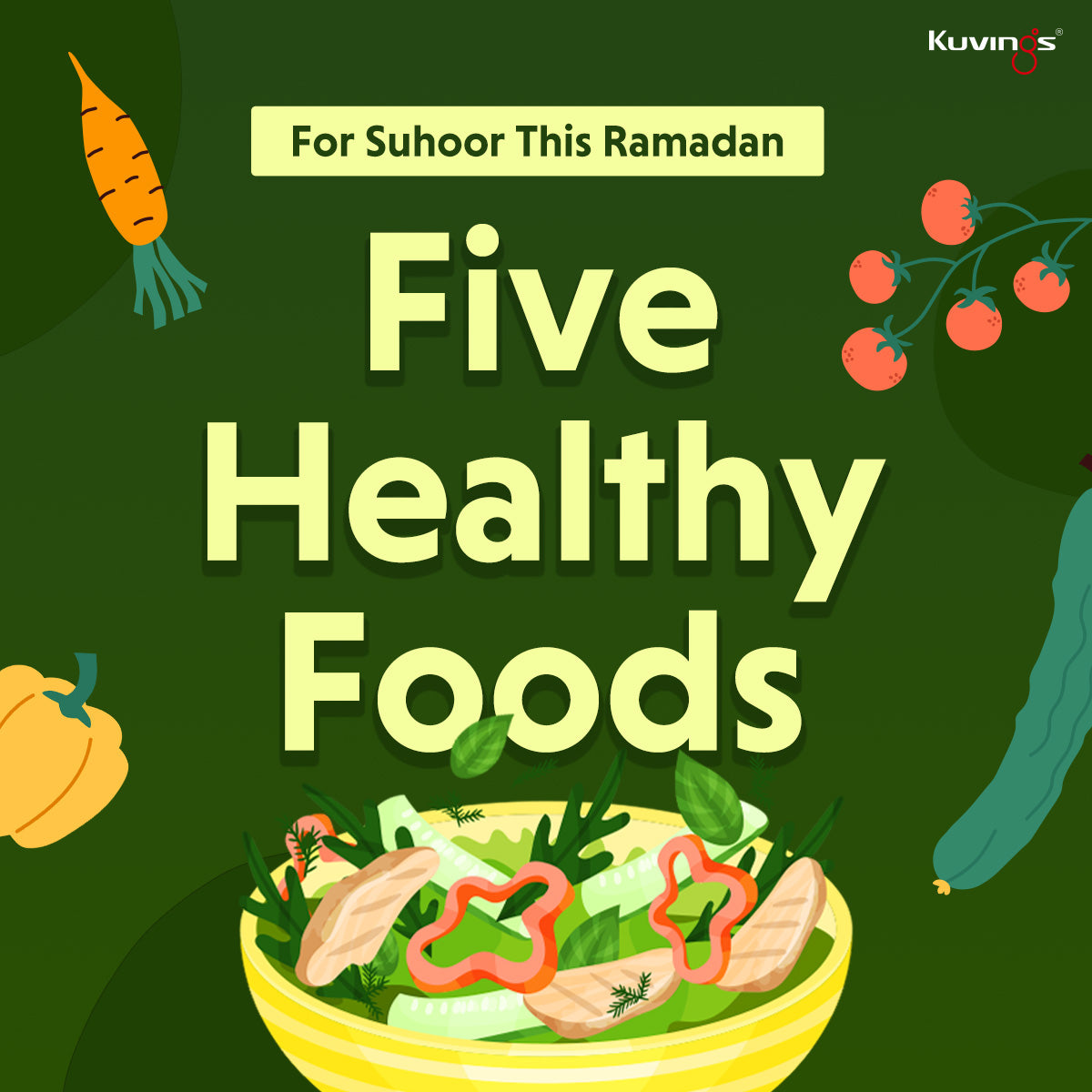 Five Healthy Foods for Suhoor This Ramadan